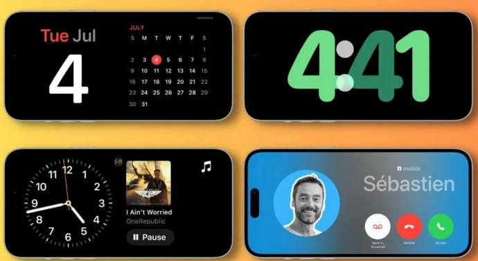 雨湖苹果手机维修分享iOS17横屏充电待机显示有什么好处 