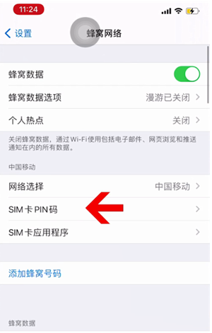 雨湖苹果14维修网分享如何给iPhone14的SIM卡设置密码 